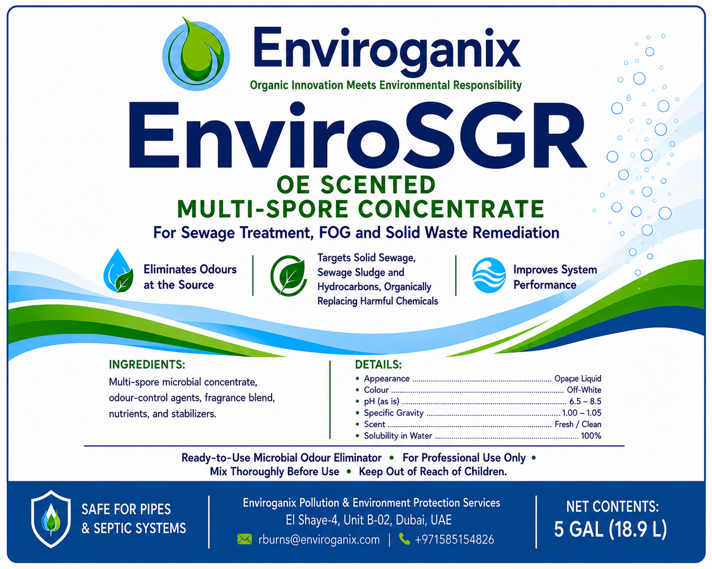 EnviroSGR product label